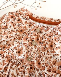 Basickleidchen aus Bio Baumwolljersey für Mädchen - mit Knopfleiste