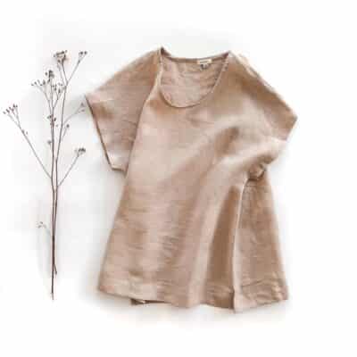 Sofortkauf: Leinen Shirt für Damen in Sand, Gr. S (38/40)