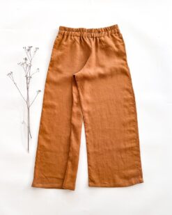 Alternative view of Sofortkauf: Damen Leinenhose mit weitem Bein in Zimt, Gr. M (38/40)