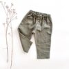 Sofortkauf: Leinenhose in Olive, Gr. 74/80