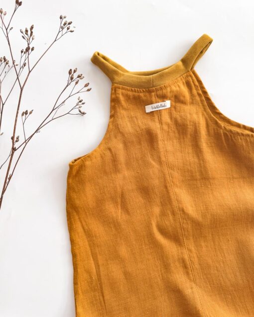 Sofortkauf: Leinen Jumper in Senf, Gr. 92/98 – Bild 2