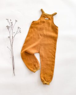 Sofortkauf: Leinen Jumper in Senf, Gr. 92/98