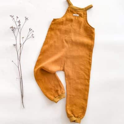 Sofortkauf: Leinen Jumper in Senf, Gr. 92/98