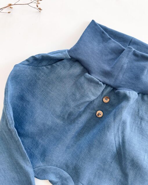 Sofortkauf: Leinen Knickerbocker in Jeansblau, Gr. 98/104 – Bild 4