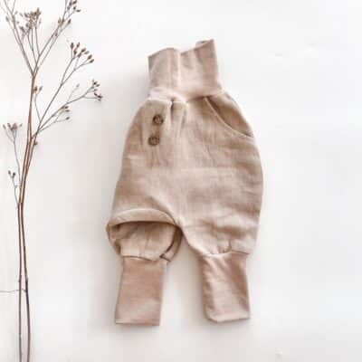 Sofortkauf: Leinen Knickerbocker in Sand, Gr. 62/68