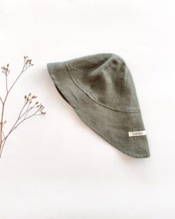 Sofortkauf: Leinen Sonnenhut in Olive, Gr. 44-46