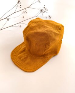 Sofortkauf: Kinder Cap aus Leinen in Senf, Gr. 50-52