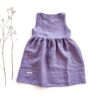 Sofortkauf: ärmelloses Leinenkleid in Lavendel, Gr. 98/104