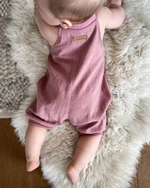 Kinder Baby Leinen Schlupflatzhose bzw Romper für den Sommer