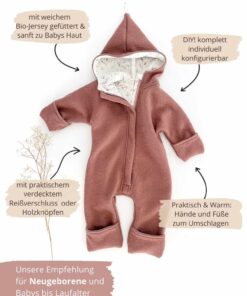 Baby Overall Onsie Wollwalk Walkanzung Merinowolle