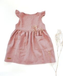 Kinder Baby Leinenkleid besonderer Anlass taufe Hochzeit outfit