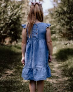Sommerkleid festliches Rüschen Kleid in Altrosa