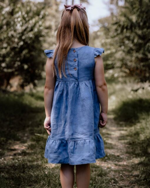 Sommerkleid festliches Rüschen Kleid in Altrosa