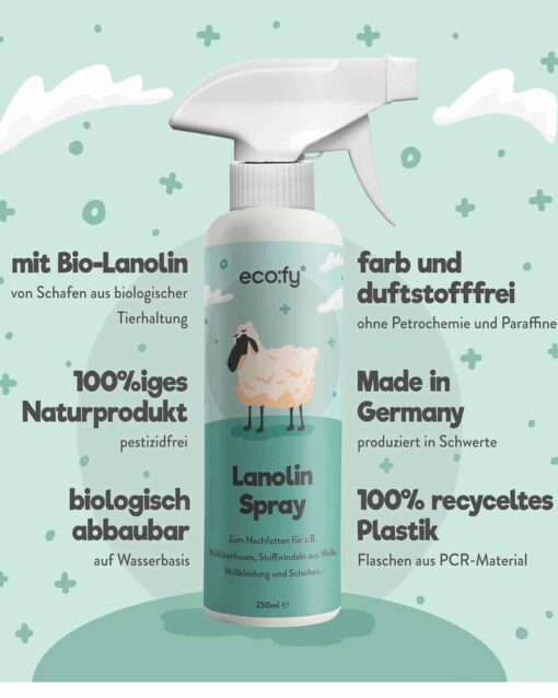 Lanolin Spray eco:fy Wollfett Pflegekur zum Sprühen
