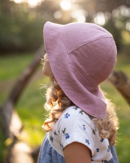 Kinder Leinen Sonnenhut - Sommerhut für Babys