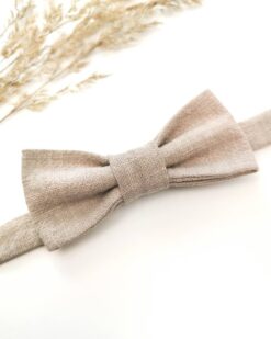 Fliege Kinderfliege aus Leinen für Hochzeit, Taufe, Geburtstag oder Feste