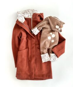 Wollwalk Partnerlook für Mama und Kind oder Baby - Minime Walkjacke und Walkoverall