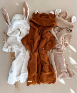 Kinder Baby Poncho Tierponcho mit Hasenohren, Bärenohren oder Fuchsohren