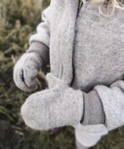 gefütterte wollwalk handschuhe für kinder -däumlinge aus schurwolle