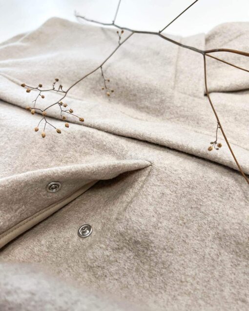 Damen Walkjacke Damenmantel Wollwalk Reißverschluss Walkmantel Taschen
