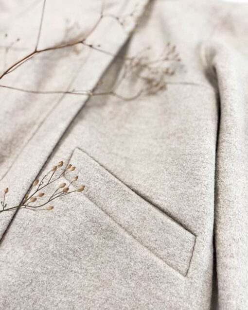 Wollwalk Mantel Damen Walkjacke Damenmantel Wollwalk Reißverschluss Taschen