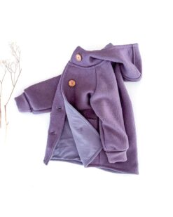 bio Kinder Walkjacke mit knöpfen aus 100% weicher Schurwolle - hochwertige Qualität made in Germany