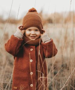 Wollwalkjacke Walkmantel für Kinder mit Holzknöpfen