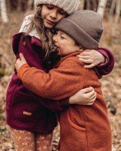 Wollwalkjacke / Walkmantel mit Reissverschluss und Taschen für Herbst, Winter und Frühjahr
