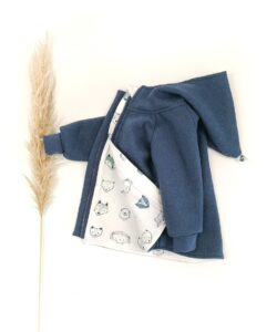 Wollwalk jacke kinder und babys mit reissverschluss
