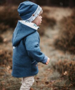 mulesingfreie wollwalkjacke mit reißverschluss für kinder und babys