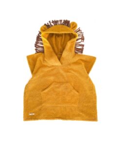 Löwen Badehandtuch poncho für kinder mit großen Taschen für den Strand oder nach dem Baden