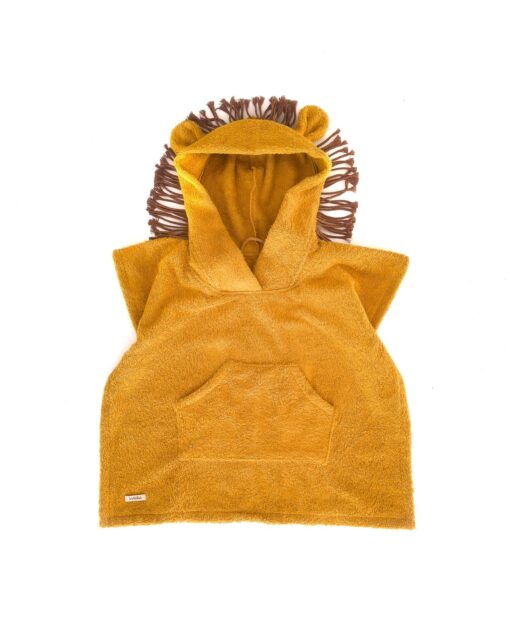 Löwen Badehandtuch poncho für kinder mit großen Taschen für den Strand oder nach dem Baden