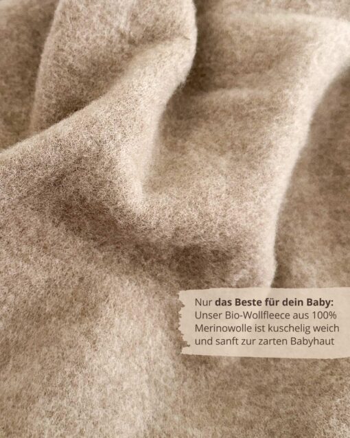 Baby Overall mit Reißverschluss aus 100% Bio Merino-Wollfleece – Bild 11