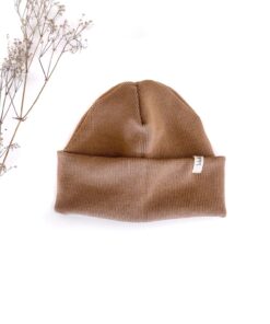 Sofortkauf: Merinowoll-Beanie für Kinder und Babys in Camel