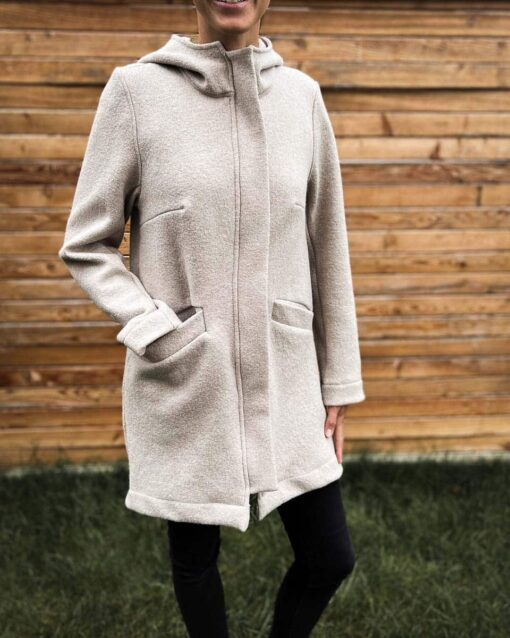 damen walkjacke walkmantel wollmantel damenmantel wollwalk merinowalk schurwolle reißverschluss