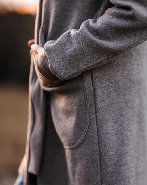 Damen Kurzmantel aus (Merino)Schurwolle Wollwalkmantel mit Reißverschluss