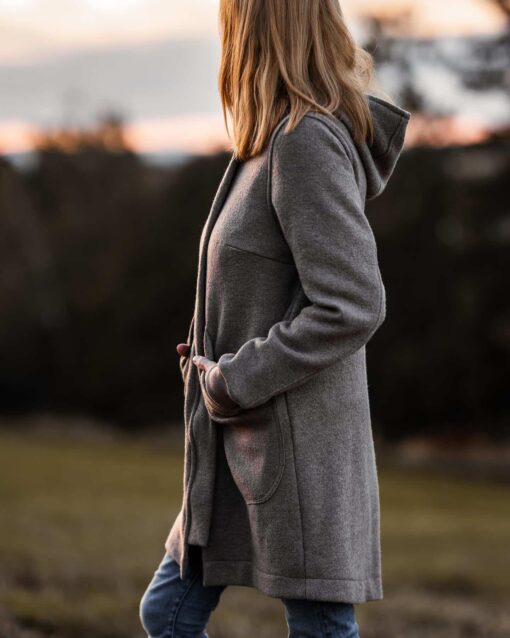 Damen Kurzmantel aus (Merino)Schurwolle Wollwalk Jacke für Frauen