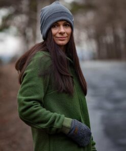 Damenmantel aus (Merino)Schurwolle - gefütterter Walkmantel für Damen