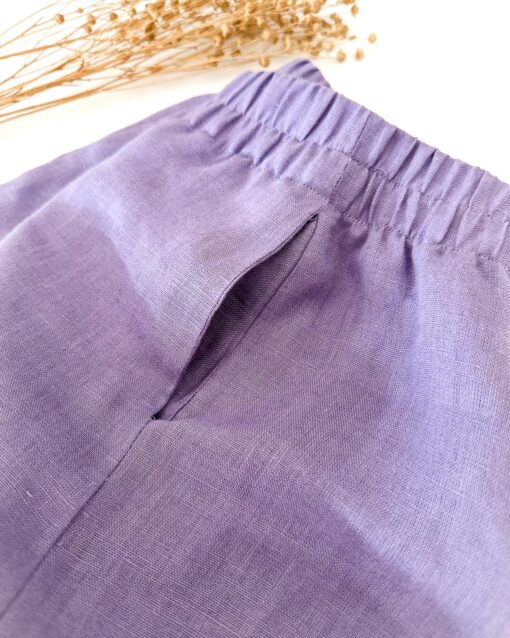 Damen Leinenhose mit weitem Bein – Bild 10