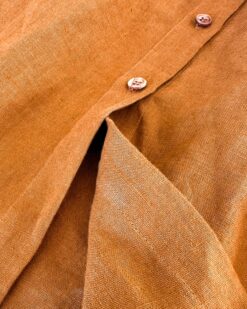 Eleganter wadenlanger Damenrock aus 100% Leinen - zum Knöpfen
