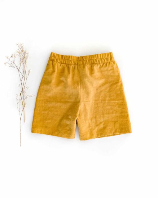 Damen Basic Shorts aus 100% Leinen - kurze Sommerhose - Leinenshorts für Damen
