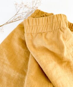 Damen Basic Shorts aus 100% Leinen - kurze Hose für Mama und Damen