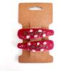 handbestickte Haarspangen 2er-Set – Himbeere "Glockenblume"
