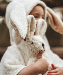Badehandtuch Hasenponcho für kinder mit großen Taschen für den Strand oder nach dem Baden
