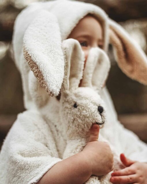 Badehandtuch Hasenponcho für kinder mit großen Taschen für den Strand oder nach dem Baden