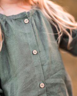 Kinder leinen shirt langarm bluse