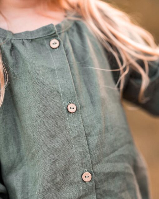 Kinder leinen shirt langarm bluse
