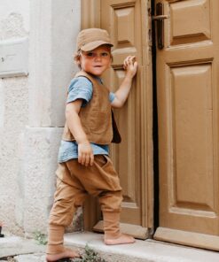 Kinder Baby Leinen Outfit aus Leinen für Einschulung, Hochzeit, Taufe