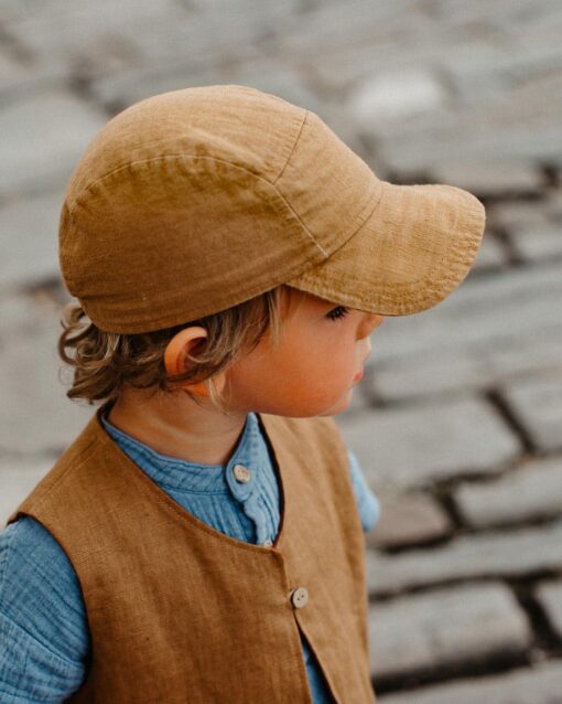 Baby- und Kinder Cap aus Leinen. cooles Basecap für Jungen und Mädchen