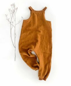 Kinder Baby Schlupf-Latzhose aus Leinen - nachhaltiges Sommeroutfit für Kinder